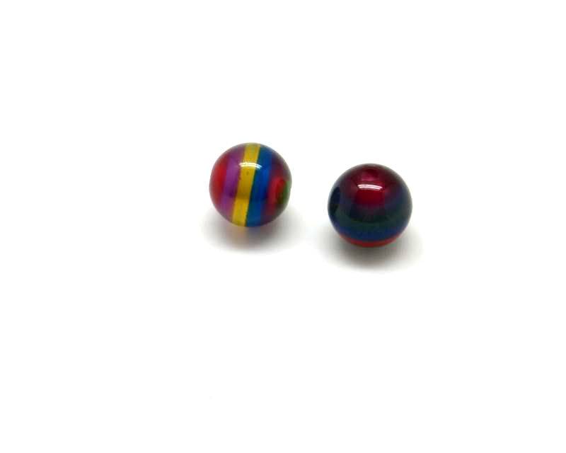 Acrilico.Bola.12mm.Raya multicolor.Int.2mm