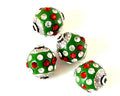 Resin/Metal/Rhinestone. 16mm. Green. Inn.2mm.approx.