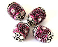 Resin/Metal/Rhinestone. 17x15mm. Inn.2mm.approx.