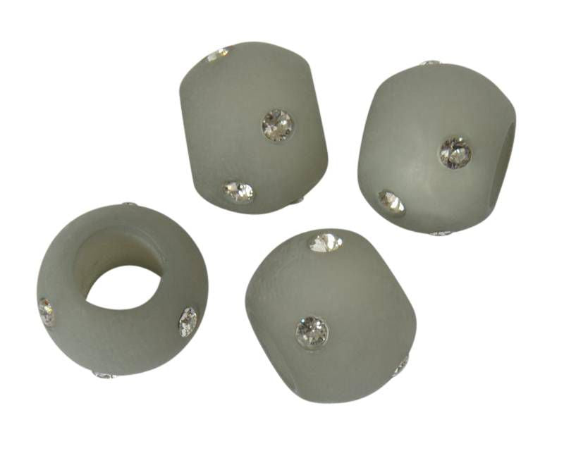 Resin/Swarovski. Rondelle. 12x9mm. Grey-crystal. Inn.6mm.Best Quality.