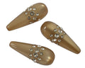 Resin/Swarovski. 12x30mm. Brown. Inn.2mm. Best Quality.