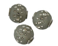 Resin/Swarovski. Round. 16mm. Grey-crystal. Inn.1.8mm. Best Quality.