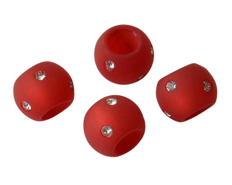 Resin/Swarovski. Rondelle. 12x19mm. Red-crystal.Inn.6mm. Best Quality.