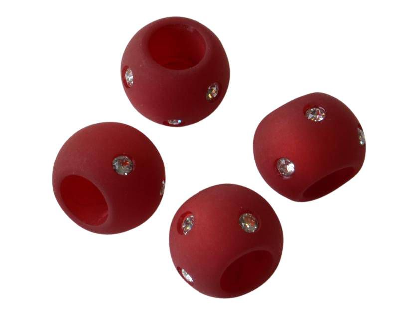 Resin/Swarovski. Rondelle. 12x19mm.Garnet-crystal.Inn.6mm.Best Quality