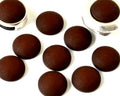 Resin. Cabochon. 12mm. Matt dark brown. Best Quality.