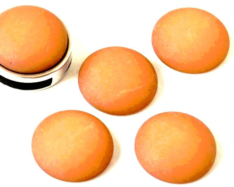 Resin. Cabochon. 16mm. Matt light brown. Best Quality.