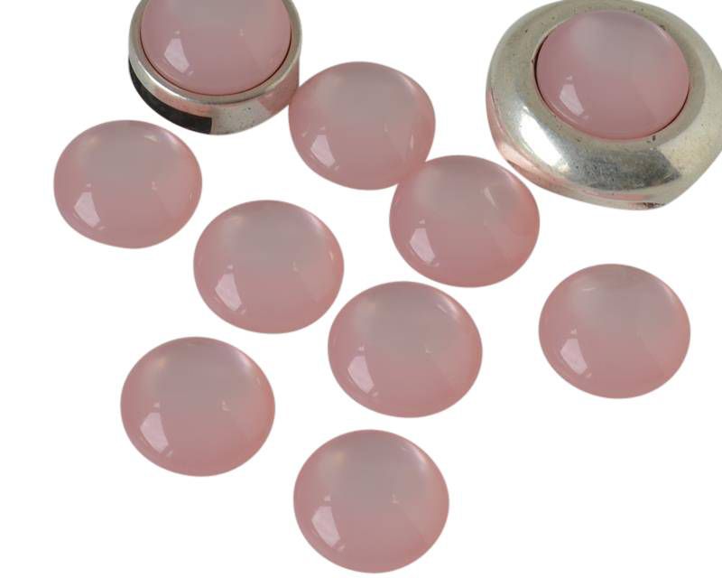 Resin. Cabochon. 12mm. Light pink. Best Quality.
