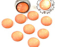 Resin. Cabochon. 12mm. Glittering matt orange. Best Quality.