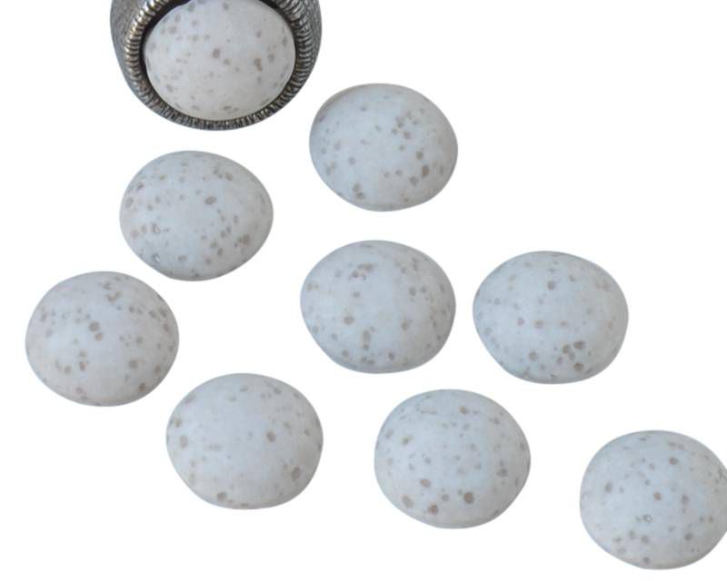 Resin. Cabochon. 12mm. Light grey. Best Quality.