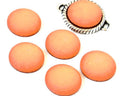 Resin. Cabochon. 20mm. Glittering matt orange. Best Quality.