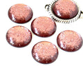 Resin. Cabochon. 20mm. Glittering garnet. Best Quality.
