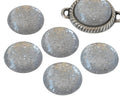Resin. Cabochon. 20mm. Glittering white. Best Quality.