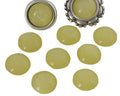 Resin. Cabochon. 12mm. Pearl lemon yellow. Best Quality.
