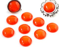 Resin. Cabochon. 12mm. Pearl orange. Best Quality.