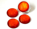 Resin. Cabochon. 20mm. Matt glittering orange. Best Quality.