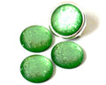 Resin. Cabochon. 20mm. Matt glittering green. Best Quality.