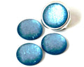 Resin. Cabochon. 20mm. Matt glittering turquoise. Best Quality.