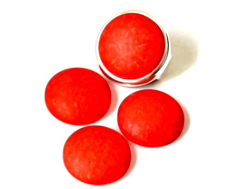 Resin. Cabochon. 20mm. Matt coral. Best Quality.