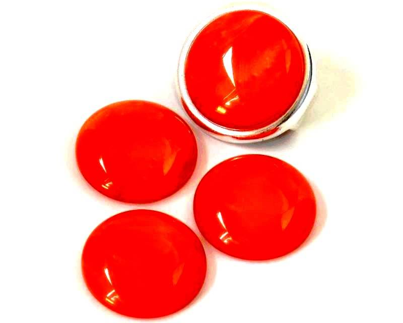 Resin. Cabochon. 20mm. Pearl orange. Best Quality.