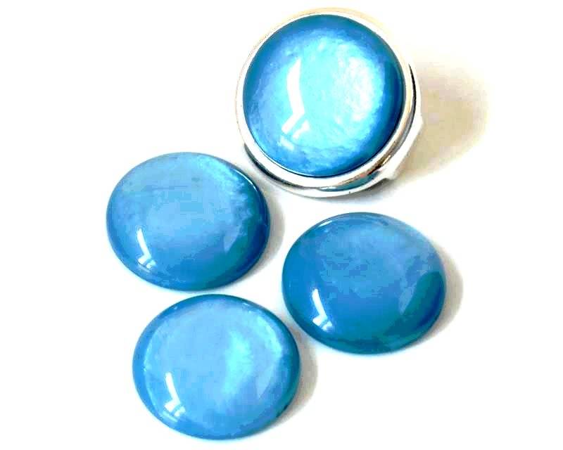 Resin. Cabochon. 20mm. Pearl turquoise. Best Quality.