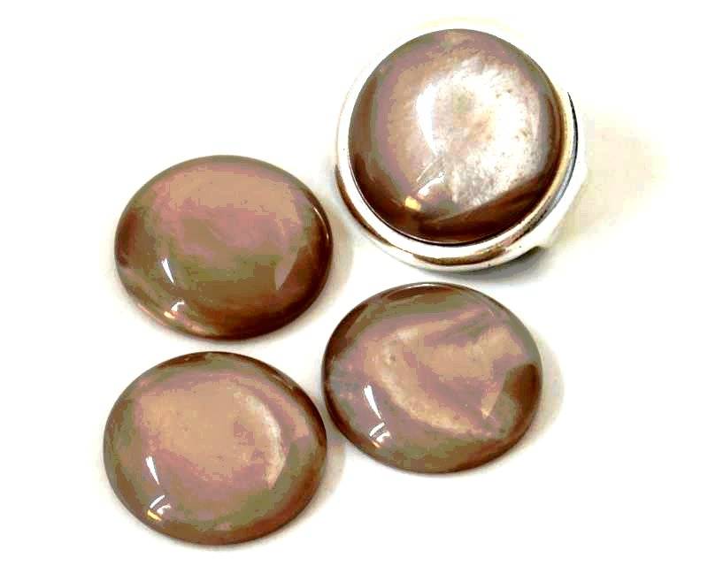 Resin. Cabochon. 20mm. Pearl light grey. Best Quality.