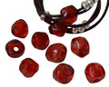 Resin. Round. Irregular. 13x14mm. Dark red. Inn.4mm. Best Quality.