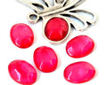 Resin. Cabochon. Oval. 24x18mm. Fuchsia. Best Quality.