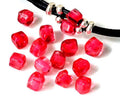 Resin. Irregular tube. 9x8mm. Fuchsia. Inn.3mm. Best Quality.