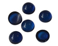 Resin. Cabochon. Coin. 7,2mm. Blue. Best Quality.