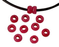 Resin rondell 6.5x6.5x4mm. Opaque Fuchsia. Inn.3mm aprox. Best Quality.