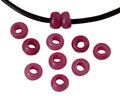 Resin rondell 6.5x6.5x4mm. Opaque Purple. Inn.3mm aprox. Best Quality.
