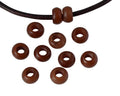 Resin rondell 6.5x6.5x4mm. Opaque dark brown. Inn.3mm aprox. Best Quality.