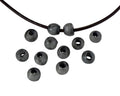 Round Resin 7x7x5mm. Marbled grey. Inn.3mm aprox. Best Quality.
