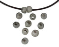 Resin Round bead 7x7x5mm. Light Grey. Inn.3mm. Best Quality.