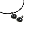 Swarovski and metal pendant 13mm. Silver-Silver Night. Inn.2.8mm