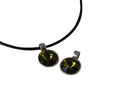 Swarovski and metal pendant 15mm. Silver-Olivina. Inn.2.8mm
