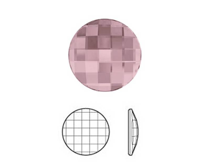 2035 SWAROVSKI Chessboard Flat Back. 10mm. Crystal AntiquPink M HF.