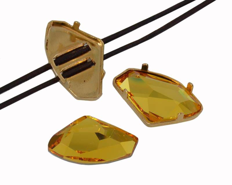 SWAROVSKI 4756.FancyStone&Setting.19X11.5Mm.Sunflower F.Gold.Int.1.2mm