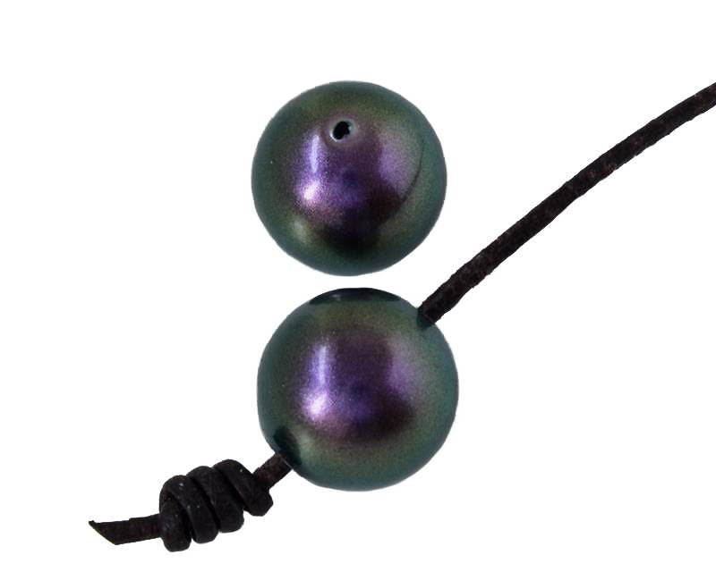 SWAROVSKI Pearl 5817. 10mm. Iridiscent Purple. Inn.1.2mm