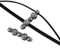 SWAROVSKI and Zamak connector 26x6mm. Silver-Crystal.Inn.1.8/3x1.7mm