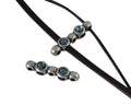 SWAROVSKI and Zamak connector 26x6mm. Silver-Denim Blue.Inn.1.8/3x1.7mm