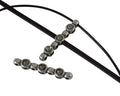 SWAROVSKI and Zamak connector 37x6mm. Silver-Silver Night.Inn.1.8/3x1.7mm