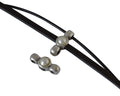 SWAROVSKI and Zamak connector 15x6mm. Silver-Pearl.Inn.1.8/3x1.7mm