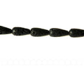 Lava. Natural. Teardrop,10x20mm.Inn.aprox.0.8mm. 16-inch strand