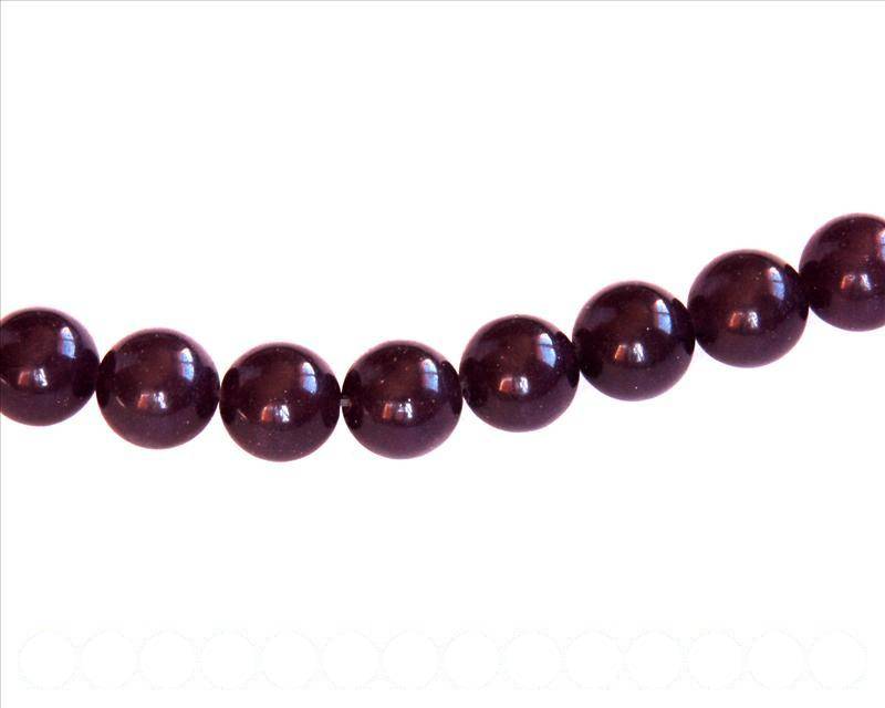 Amethyst. Dyed. 12mm round. 16-inch strand.