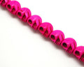 Magnesite. Skull. 14x18mm. Fuchsia. Inn. 1mm. approx. 21 PCs.
