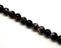 Shell. Dyed. Round. 16mm. Leopard. 15-inch strand.