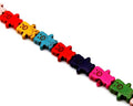 Turquoise. Dyed. Bear. 23x26x7mm. Multicolor. Inn.2mm.app.15PCs.