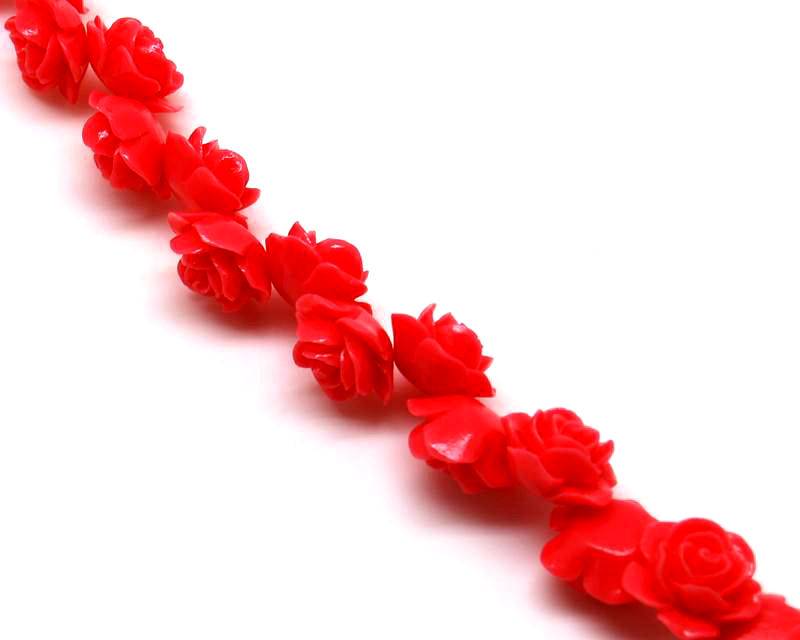 Synthetic Coral. Flower. 15mm. Coral. 40PCs.