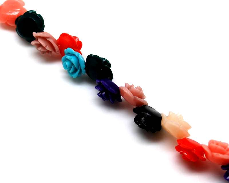 Synthetic Coral. Flower. 15mm. Multicolor. 40PCs.